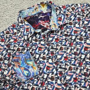 Robert Graham Mens Faro Kaleidoscope Button Up Shirt Size L Geometric Statement